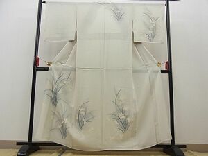 平和屋川間店■夏物　訪問着　絽　草花文　暈し染め　逸品　n-kg2884