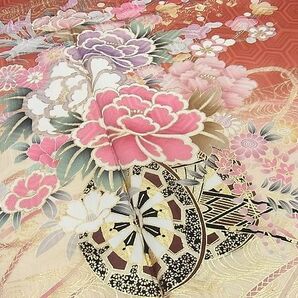 平和屋2■豪華振袖 流水花車文 金彩 逸品 DAAA9062oxの画像6