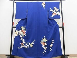 平和屋川間店■訪問着　手描き　松竹梅　枝菊扇面吉祥花文　金彩　逸品　n-gt2281