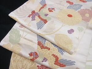 平和屋川間店■六通柄　本袋帯　唐織　鳳凰花文　金糸　正絹　逸品　B-ey4021