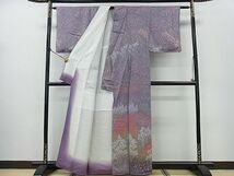 平和屋川間店■付下げ　草花文　暈し染　逸品　未使用　tw3256_画像3