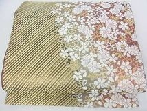 平和屋川間店■六通柄袋帯　舞花文　金糸　逸品　ar5610_画像2