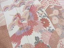 平和屋川間店■訪問着　駒刺繍　短冊飛鶴吉祥花文　金彩　逸品　ar5301_画像5