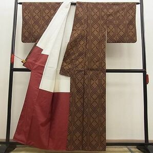 平和屋川間店■本場大島紬 9マルキ 立涌吉祥文 逸品 n-ab0280の画像3