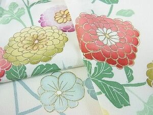 平和屋川間店■訪問着　駒刺繍　枝花文　金彩　逸品　op6159