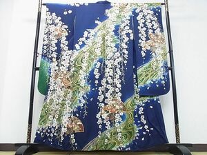 平和屋2■豪華振袖　駒刺繍　流水扇面重ね吉祥花文　金彩　逸品　DAAA9111ox