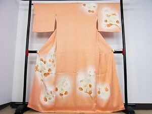 平和屋川間店■訪問着　駒刺繍　枝花文　暈し染め　金彩　着丈165cm　裄丈66cm　正絹　逸品　B-np9253