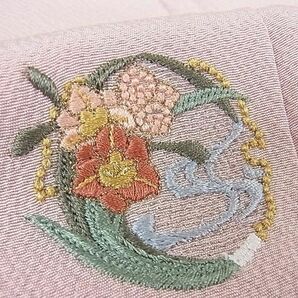 平和屋2■付下げ 総刺繍 草花丸文 金糸 逸品 DAAB7319psの画像8