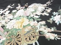 平和屋2■豪華黒留袖　作家物　花車文　逸品　DAAB3241op_画像4