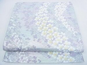 平和屋2■六通柄袋帯　舞桜　銀糸　逸品　DAAB5327wb