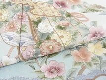 平和屋2■訪問着　総刺繍　雲取り誰が袖花文　暈し染め　やまと誂製　逸品　DAAB7467ps_画像7