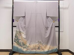 平和屋1■豪華色留袖　友禅作家物　風景文　暈し染め　逸品　未使用　CAAA5415dy