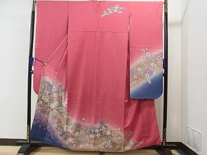 平和屋1■豪華振袖　辻が花　手描き　暈し染め　金通し地　逸品　CAAA2022yc