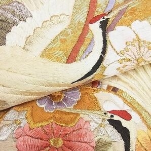 平和屋2■豪華色打掛 和装 婚礼 結婚式 花嫁 神社挙式 刺繍 飛鶴に鈴 金糸 逸品 DAAA1526duの画像8