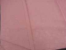 平和屋野田店■上質な色無地　絞り梅地紋　紅梅色　逸品　n-pm0191_画像4