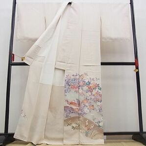 平和屋野田店■豪華色留袖 友禅 流水鴛鴦枝花文 逸品 未使用 n-pm0203の画像2