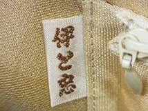 平和屋1■和装小物　和装バッグ　利久バック　草花吉祥文　伊と忠　金糸　逸品　CAAA2346ev_画像6