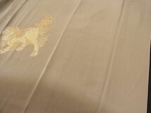 平和屋1■豪華色留袖　唐獅子　暈し染め　金彩　逸品　CAAA2061yc_画像5