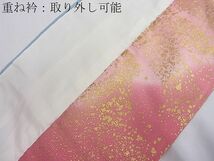 平和屋1■訪問着　友禅作家物　扇面枝花文　暈し染め　逸品　CAAA7251ut_画像10