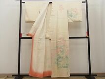 平和屋野田店■訪問着　刺繍　枝花文　暈し染め　逸品　n-jr0055_画像2