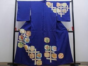 平和屋野田店■訪問着　駒刺繍　吉祥花文　金彩　逸品　n-kg6264