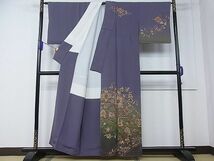 平和屋1■訪問着　総刺繍　正倉院花唐草文　暈し染め　金糸　逸品　未使用　CAAA7426ua_画像3