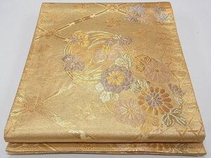 平和屋1■六通柄袋帯　花丸文　金糸　逸品　CAAA9667fb