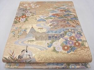 平和屋1■六通柄袋帯　唐織　京楽道花文　本金弐重箔　九百錦　逸品　CAAA9750fb