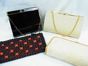 平和屋1■和装小物　和装バッグまとめて4点セット　チェーンバッグ　クラッチバッグ　逸品　CAAA0145in