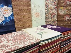 平和屋野田店■名古屋帯 まとめて100点 向い鳳凰 鳥 鳥獣 紫陽花 更紗 作家物 辻が花 手描き 駒刺繍 未使用品あり 全て正絹 mmm361