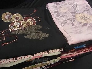 平和屋■羽織 まとめて 50点 千鳥 人物 風景 薔薇 花柄 折り鶴 楽器 刺繡 銀彩 金銀糸 など 未使用品あり すべて正絹 se1331