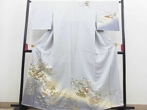 平和屋野田店■訪問着　刺繍　御所解文　ぼかし染め　金彩　逸品　n-gt4148