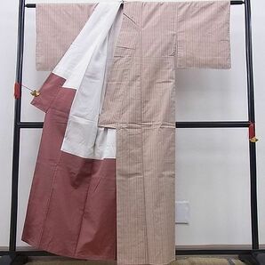 平和屋野田店■本場縞大島紬 格子柄 逸品 未使用 n-gh6548の画像3