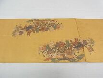 平和屋1■西陣　とみや織物謹製　とみや帯　六通太鼓柄袋帯　時代絵巻　本金箔　引箔　逸品　CAAC6146tx_画像5