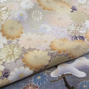 平和屋1■豪華色留袖 駒刺繍 エ霞菊枝松文 暈し染め 金銀彩 逸品 CAAC6167txの画像5