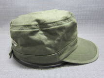 CA4LA カシラ　SWTLV SHWR　富士山バッジ付き　ワークキャップ　帽子　カーキ　58cm程　S2403B_画像3