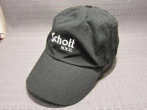 Schott N.Y.C ショット　キャップ　帽子　黒　57～60cm　S2403C