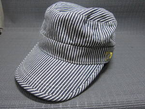 Studio D'artisan ステュディオ・ダ・ルチザン　ヒッコリー　ワークキャップ　帽子　紺　ストライプ　57～60cm　S2403F