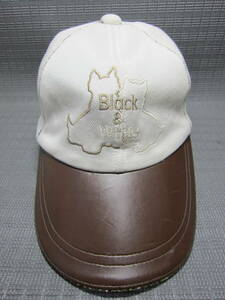 Black＆White ブラックアンドホワイト　ゴルフキャップ　帽子　白×茶色　フリーサイズ　J2403C
