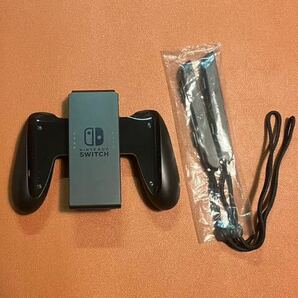 【新品正規品】Nintendo Switch Joy-Conグリップ Joy-Conコントローラー用ストラップ2個 計3点セット ブラック スイッチ ニンテンドーの画像1