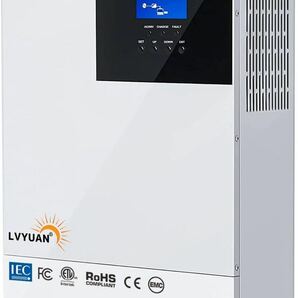 【新品未使用品】 LVYUAN（リョクエン）,3KW,3000W,正弦波 オフグリッド ハイブリッド インバーター 24V,無停電電源装置機能搭載の画像1