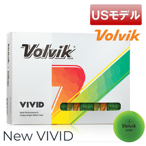 (USモデル)ボルビック ゴルフボール VIVID 2024年モデル グリーンカラーボール 12球入り Volvik GOLF BALL マットカラーボール
