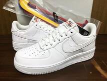 17年製 NIKE AIR FORCE 1 QS SWOOSH PACK ナイキ エアフォース スウォッシュ パック AF1【AH8462-102】ホワイト レザー 白 US10.5_画像1