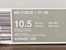 17年製 NIKE AIR FORCE 1 QS SWOOSH PACK ナイキ エアフォース スウォッシュ パック AF1【AH8462-102】ホワイト レザー 白 US10.5_画像10