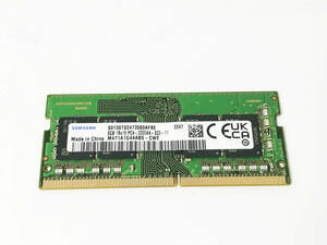 SAMSUNG 8GB 1Rx16 PC4-3200AA for laptop memory operation verification settled 