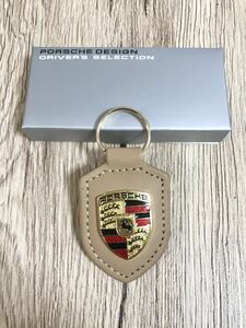 PORSCHE ポルシェ　純正キーホルダー ベージュ