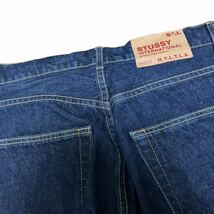 90s USA製 stussy デニムパンツ W32 ビンテージ　ステューシー インディゴ ジーンズ 濃紺_画像4