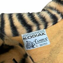 【極上コンディション】60s ビンテージ　CAMPUS KODIAK コディアック フェイクファー プルオーバー シャツ タイガー アニマル柄 L 50s _画像4