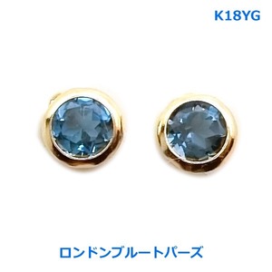 【送料無料】K18YG天然ロンドンブルートパーズ■331412-070