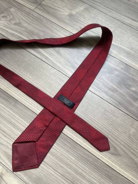 美品 FARIANI ファリアーニ DAIMARU ネクタイ ワイン グラデーション チェック ダーク 日本製 百貨店 ハイブランド
